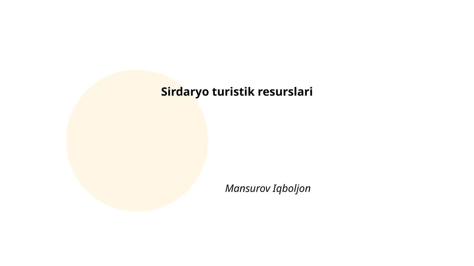 Sirdaryo turistik resurslari