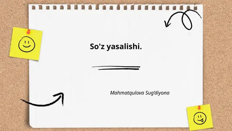 So'z yasalishi