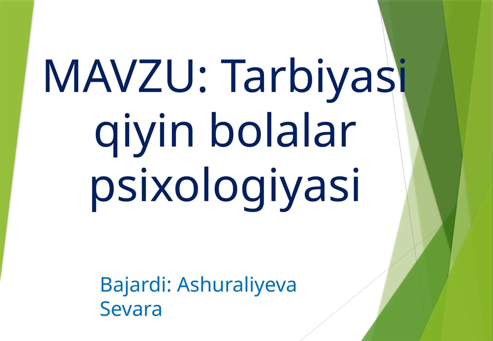 Tarbiyasi qiyin bolalar psixologiyasi