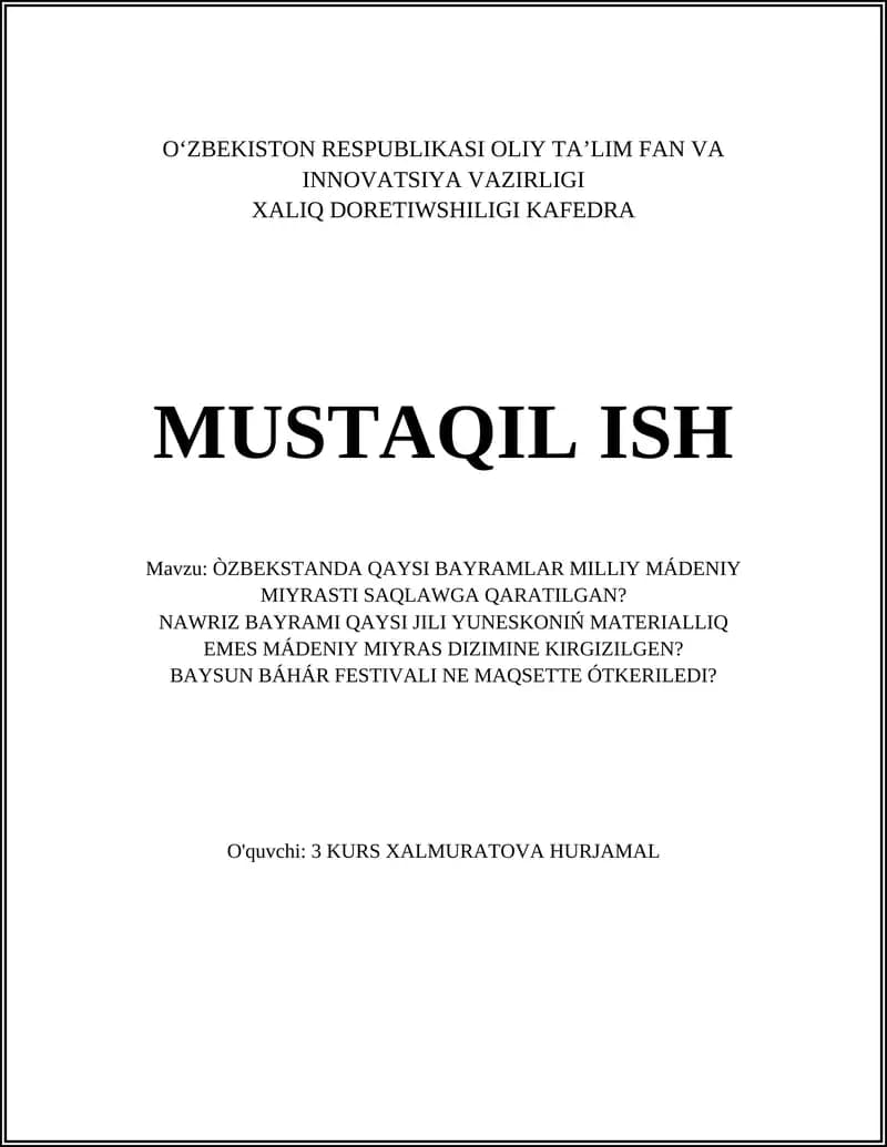O'zbekistonda Navro'z bayrami