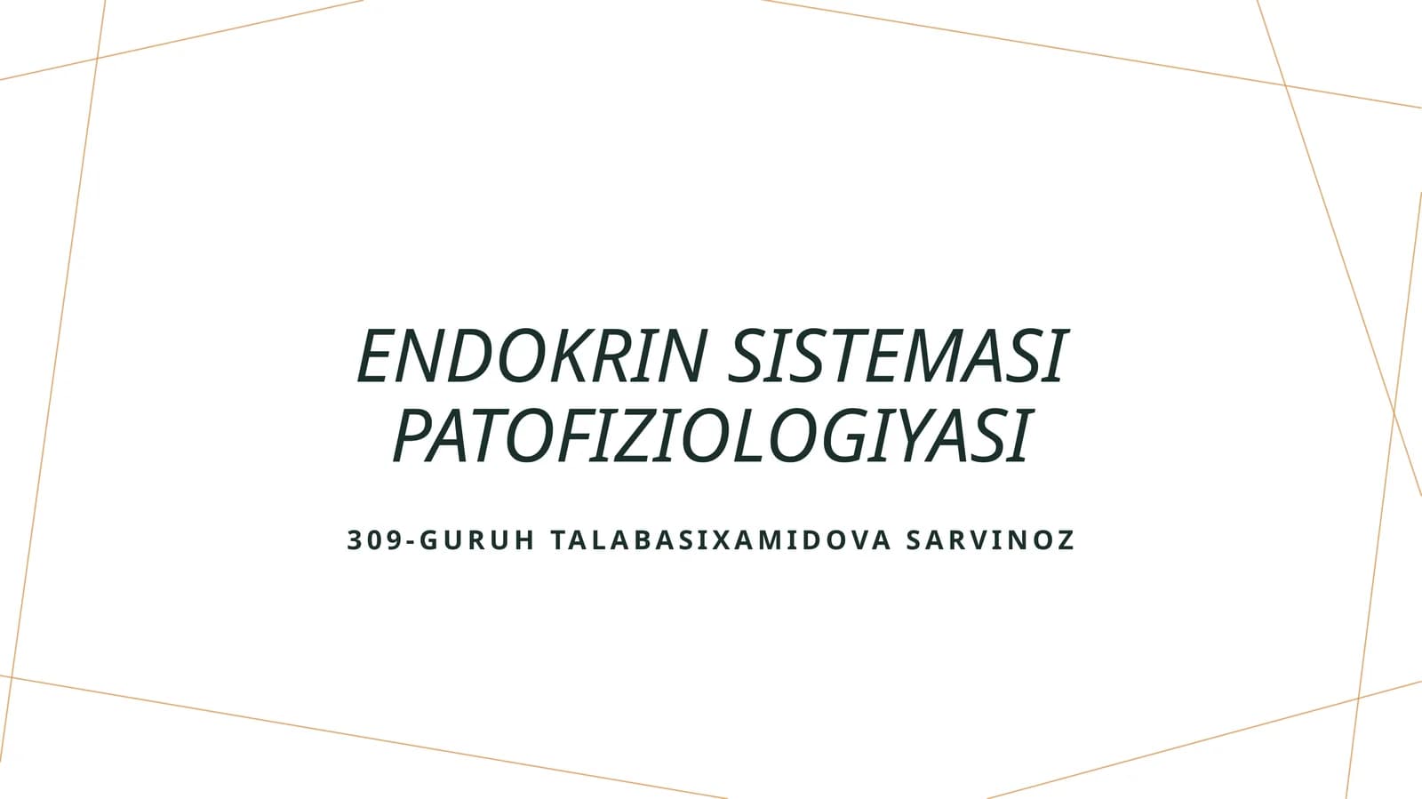 Endokrin sistemasi patofiziologiyasi