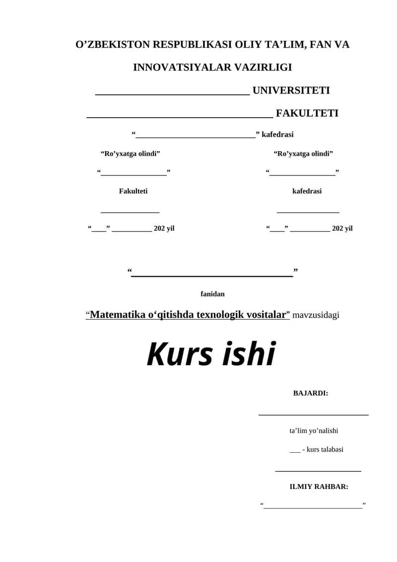 Matematika o‘qitishda texnologik vositalar