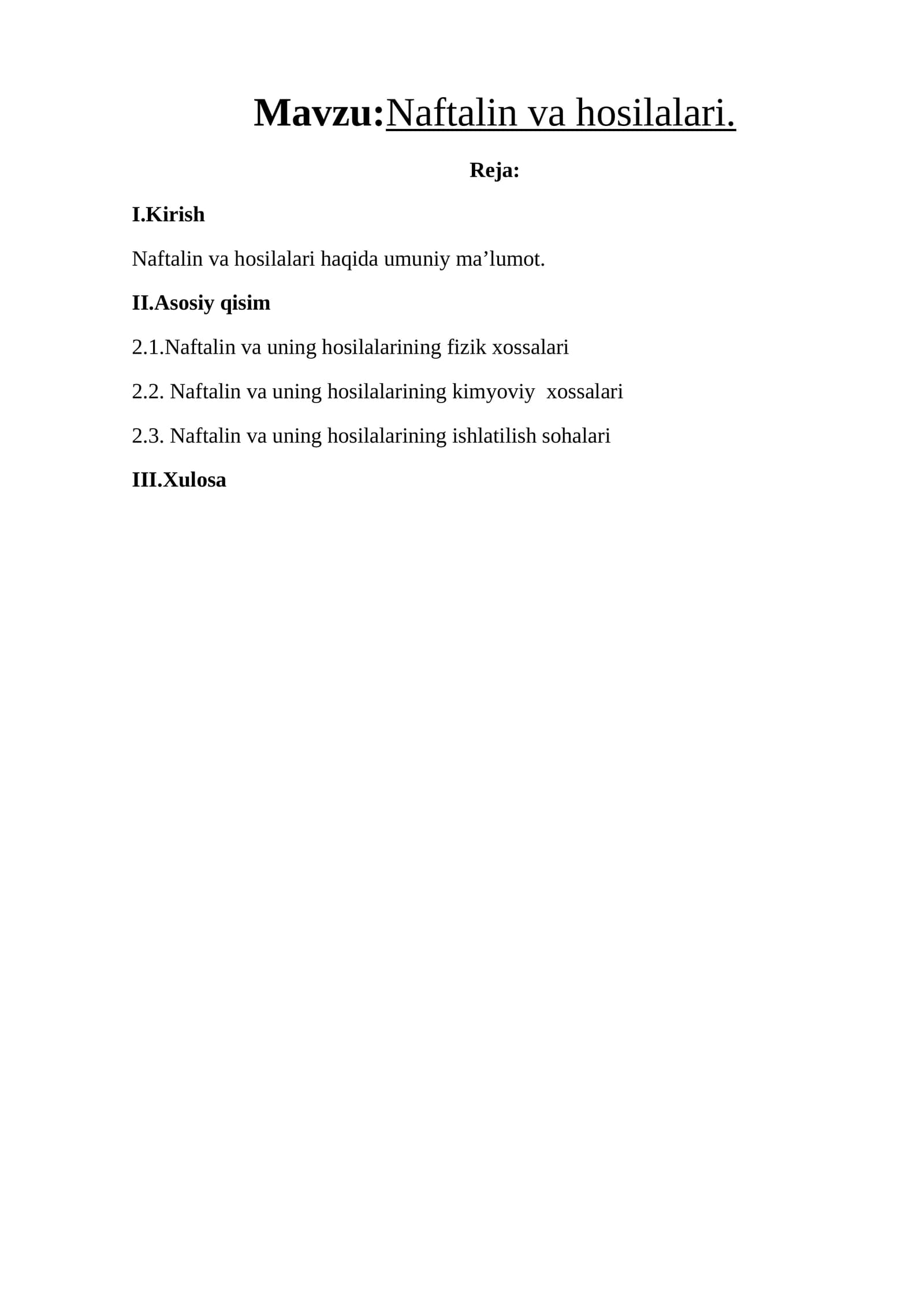 Naftalin va hosilalari