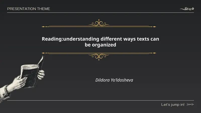 Reading: Understanding Different Ways Texts Can Be Organized
