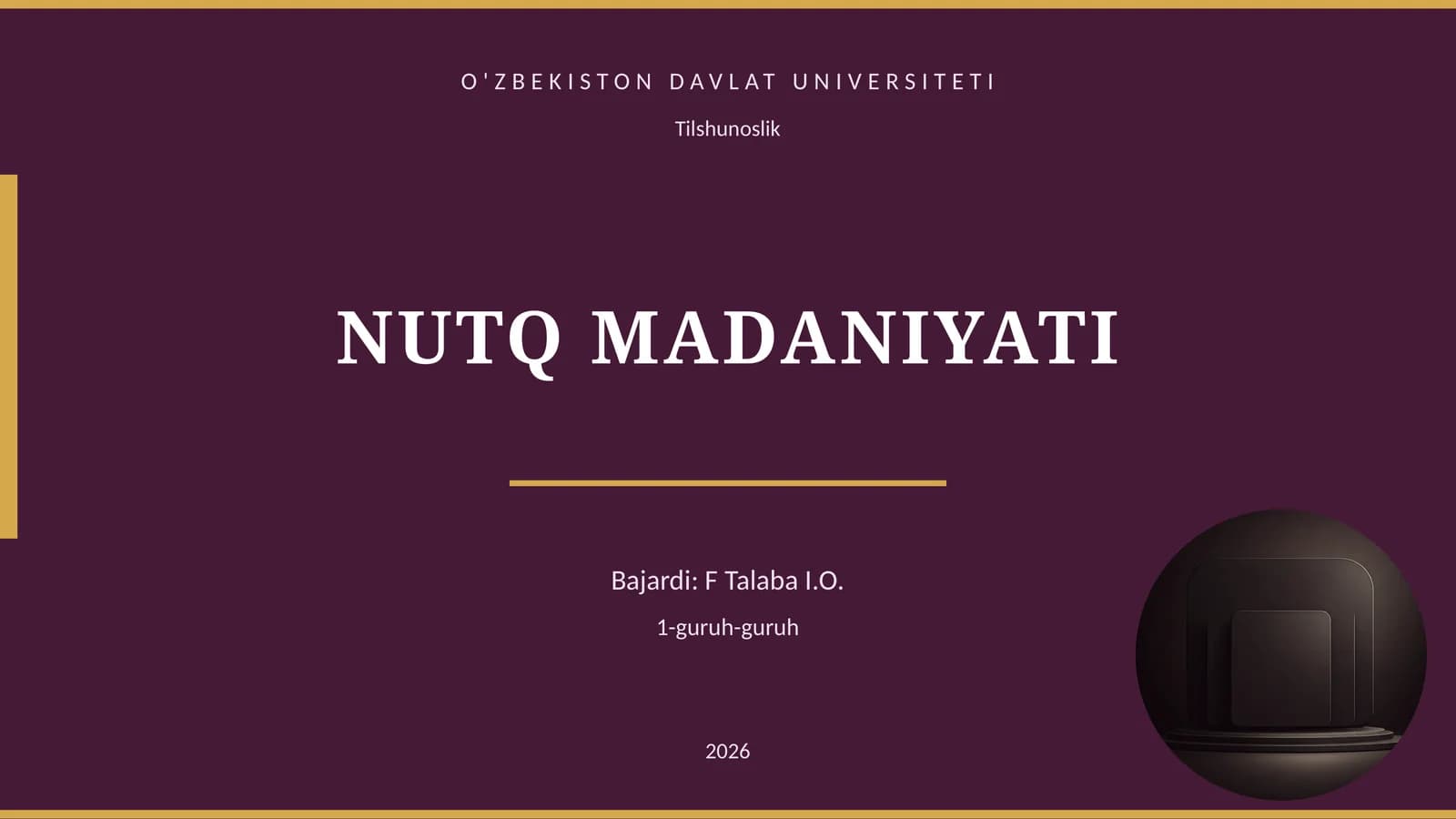 NUTQ MADANIYATI