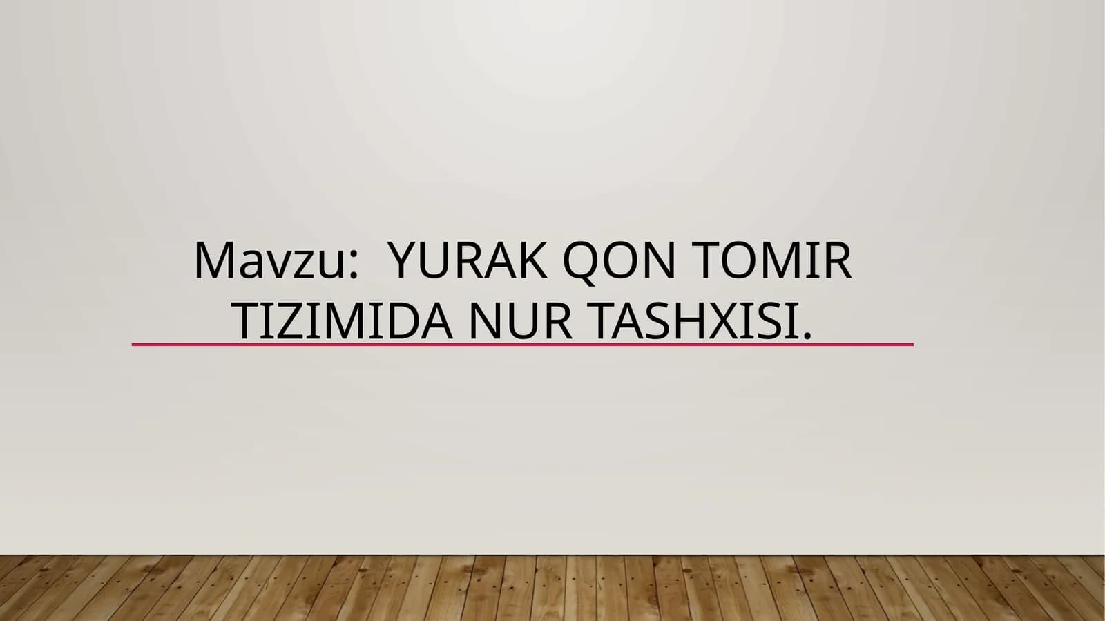 Yurak qon tomir tizimida nur tashxisi