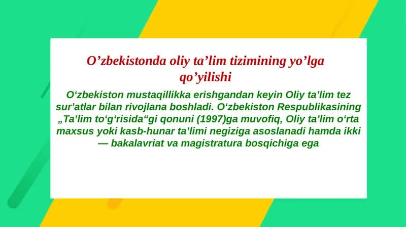 Oliy Taʼlim Tizimi