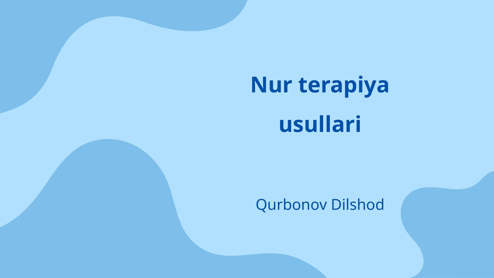 Nur terapiya usullari