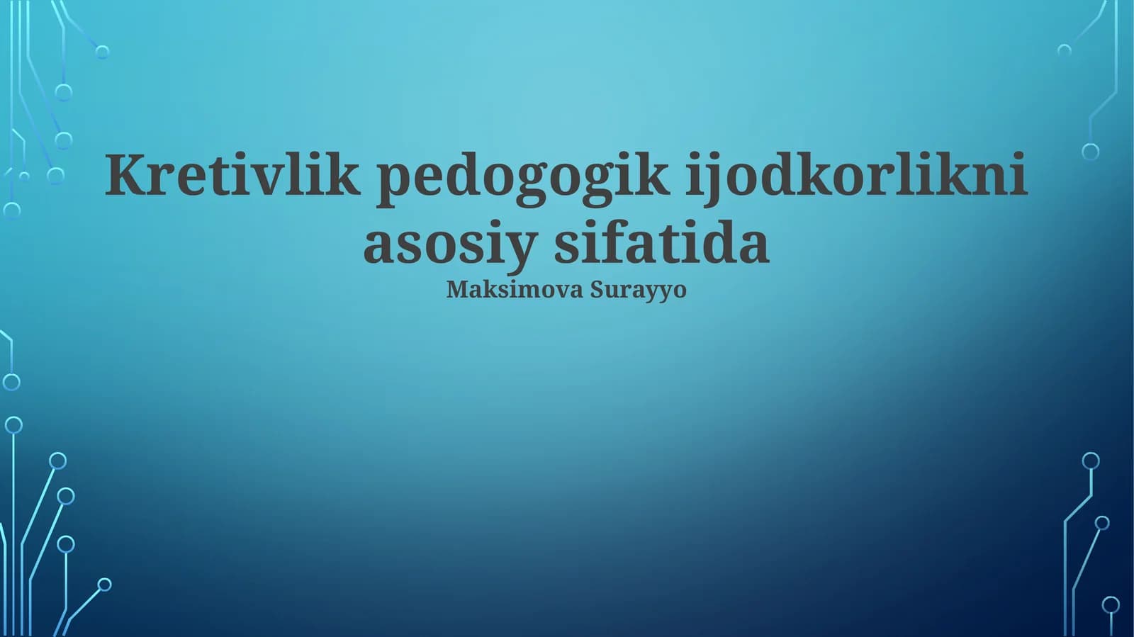 Pedagogik ijodkorlikning mohiyati va nazariyalari