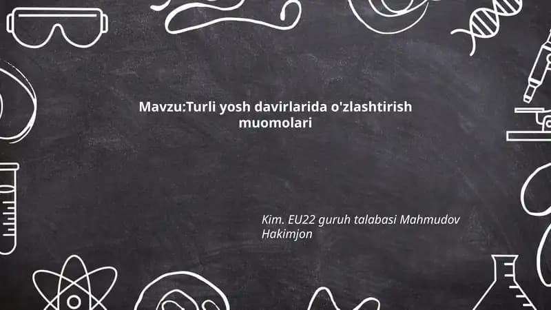 Bolalik davrida o'zlashtirish qiyinchiliklari