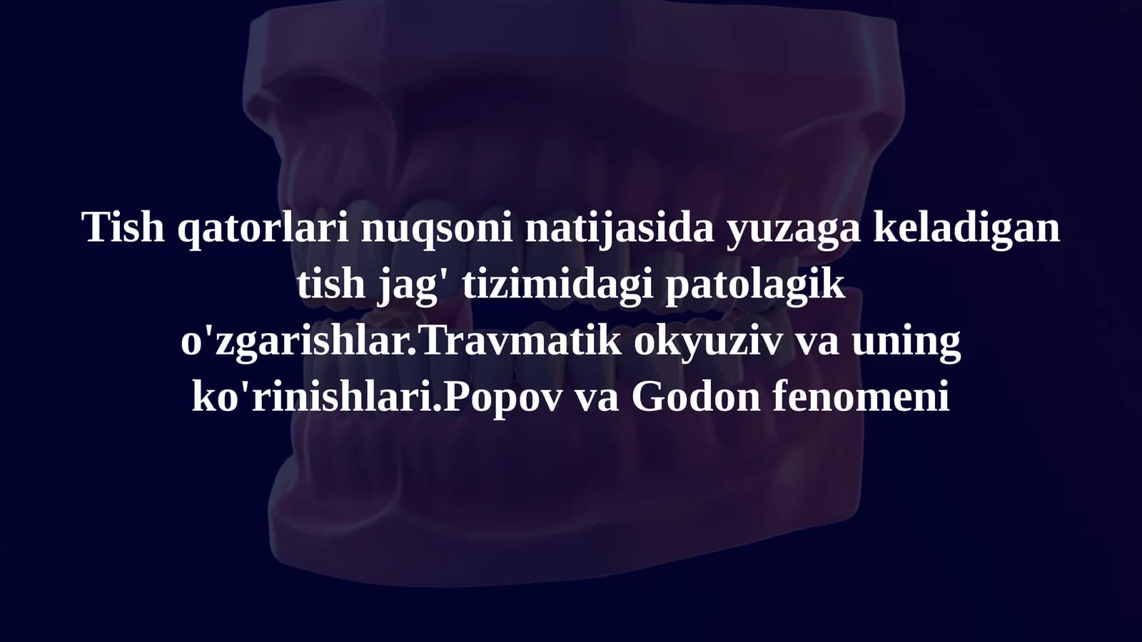 Tish Tuzilmasi va Moslashuv Mexanizmlari