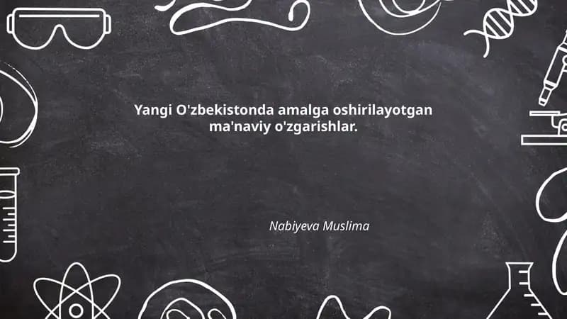 Milliy g‘oya va milliy qadriyatlarni tiklash