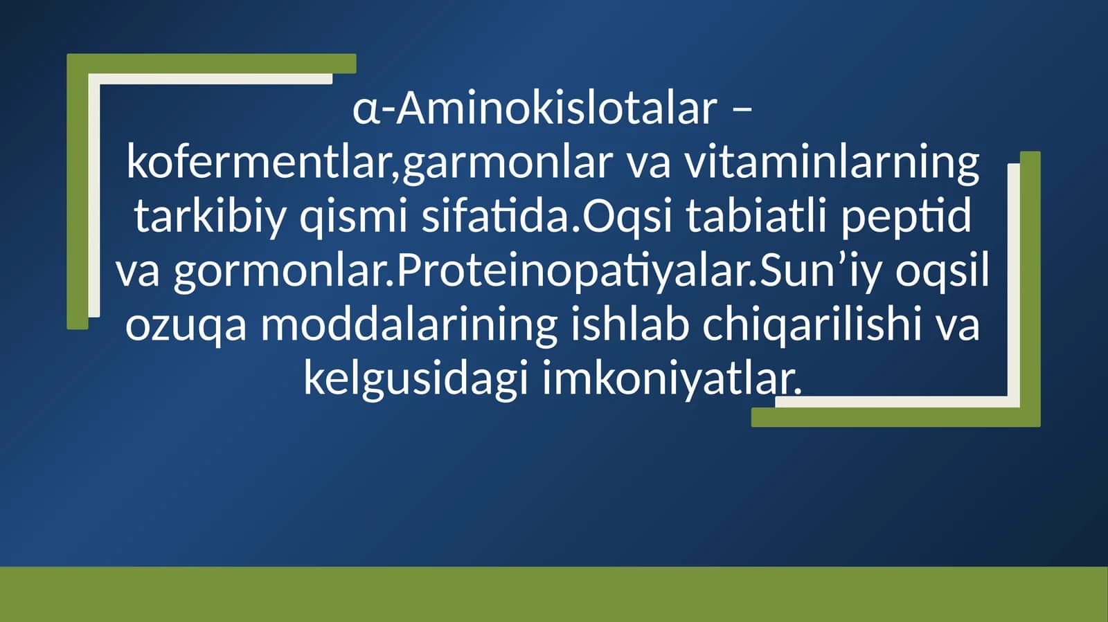 Aminokislotalar