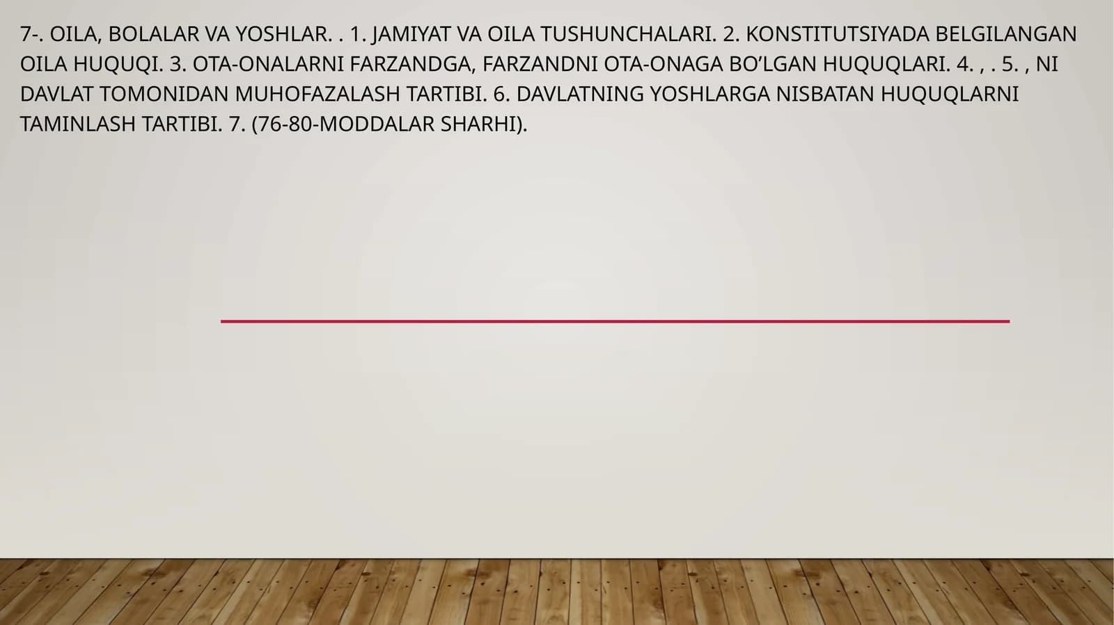 Oila, bolalar va yoshlar