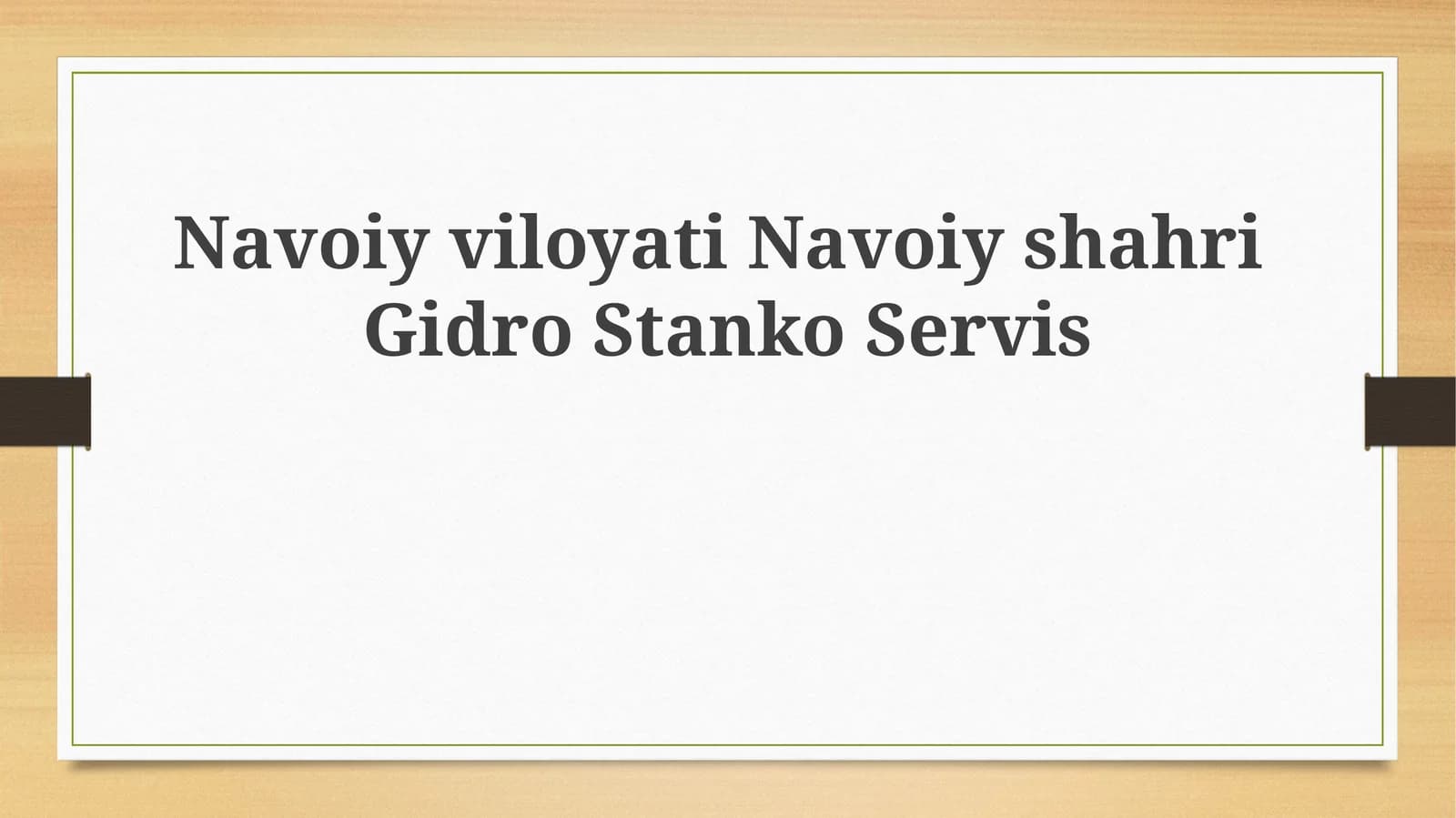 "Gidro Stanko Servis" kompaniyasi: Faoliyat va istiqbollari