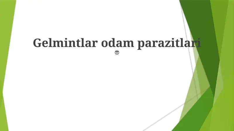 Gelmintlar Biologiyasi va Klassifikatsiyasi