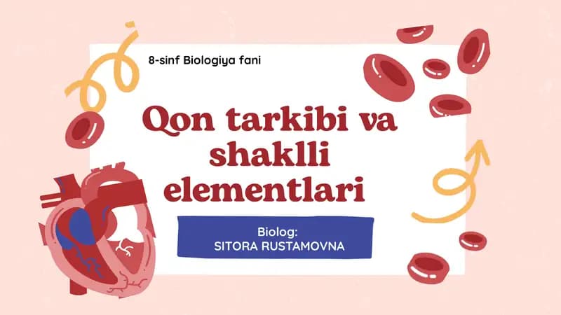 Qon tarkibi va shaklli elementlari