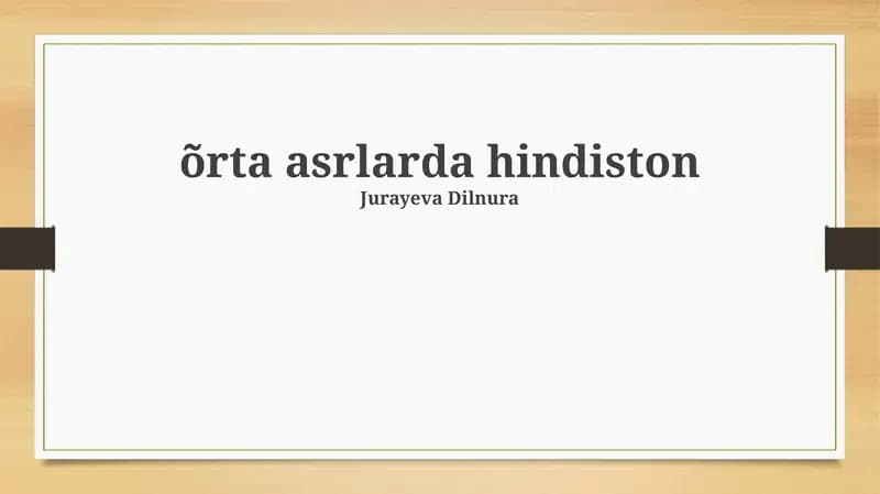 Õrta asrlarda hindiston