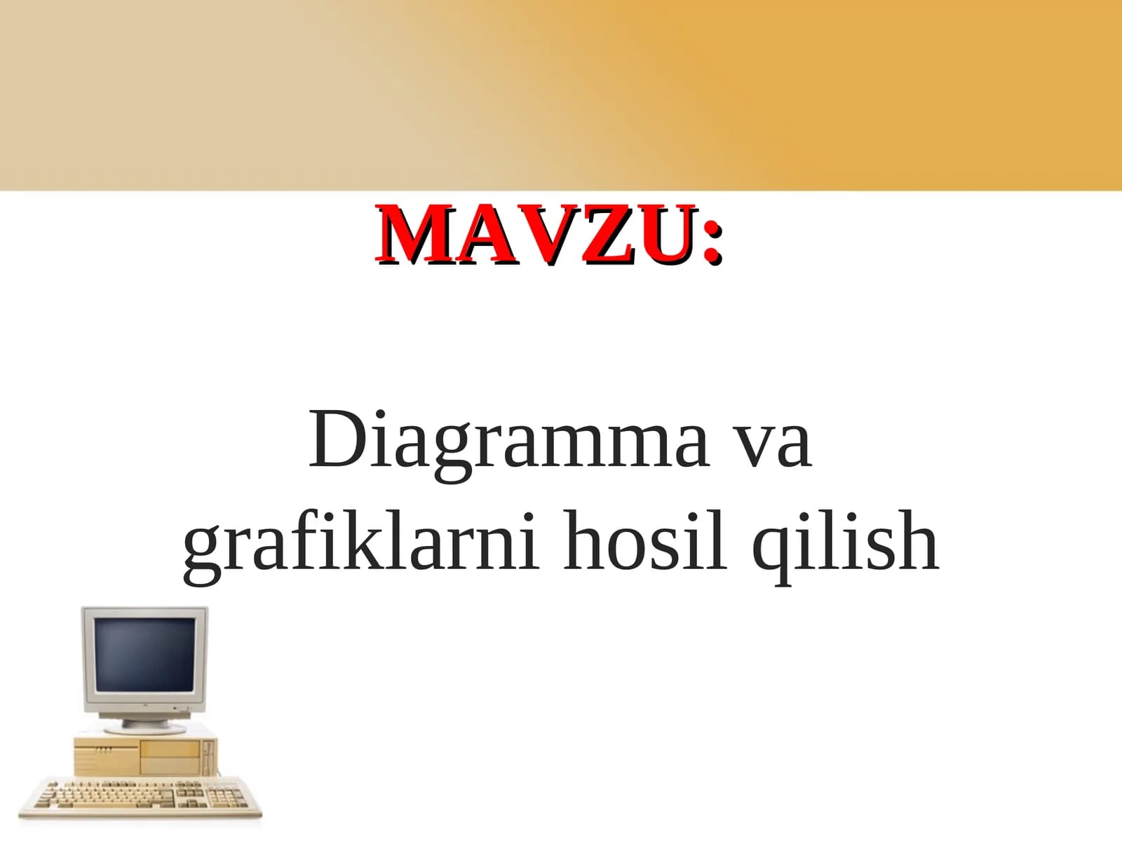 Diagramma va grafiklarni hosil qilish