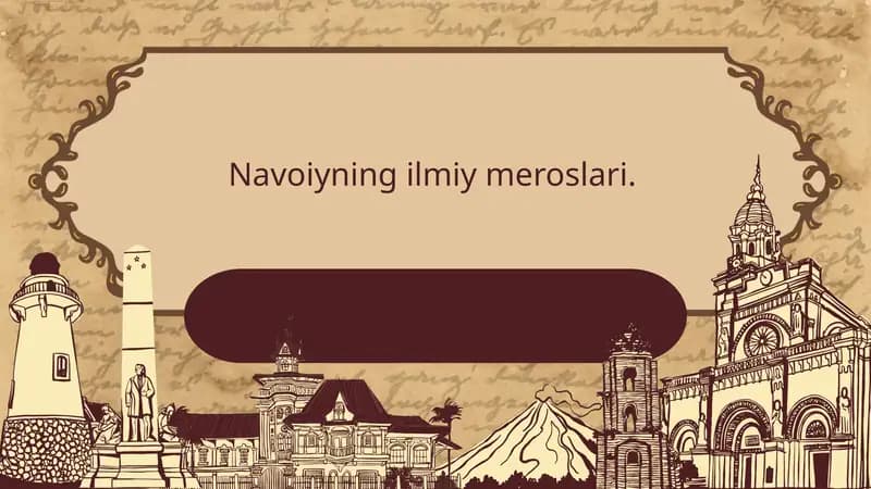 Navoiyning ilmiy meroslari