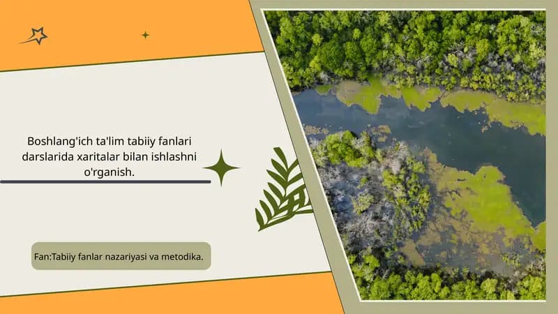 Boshlang'ich ta'lim tabiiy fanlari darslarida xaritalar bilan ishlashni o'rganish