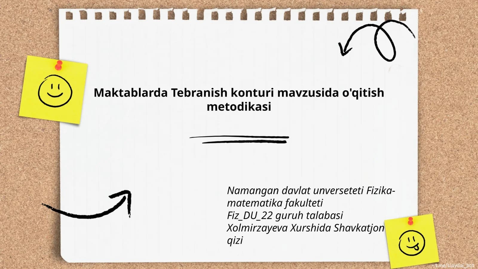 Maktablarda Tebranish konturi mavzusida o'qitish metodikasi