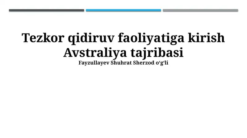 Avstraliya Tajribasi