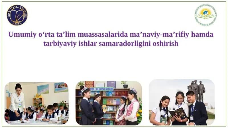 Ma’naviy-ma’rifiy ta'lim