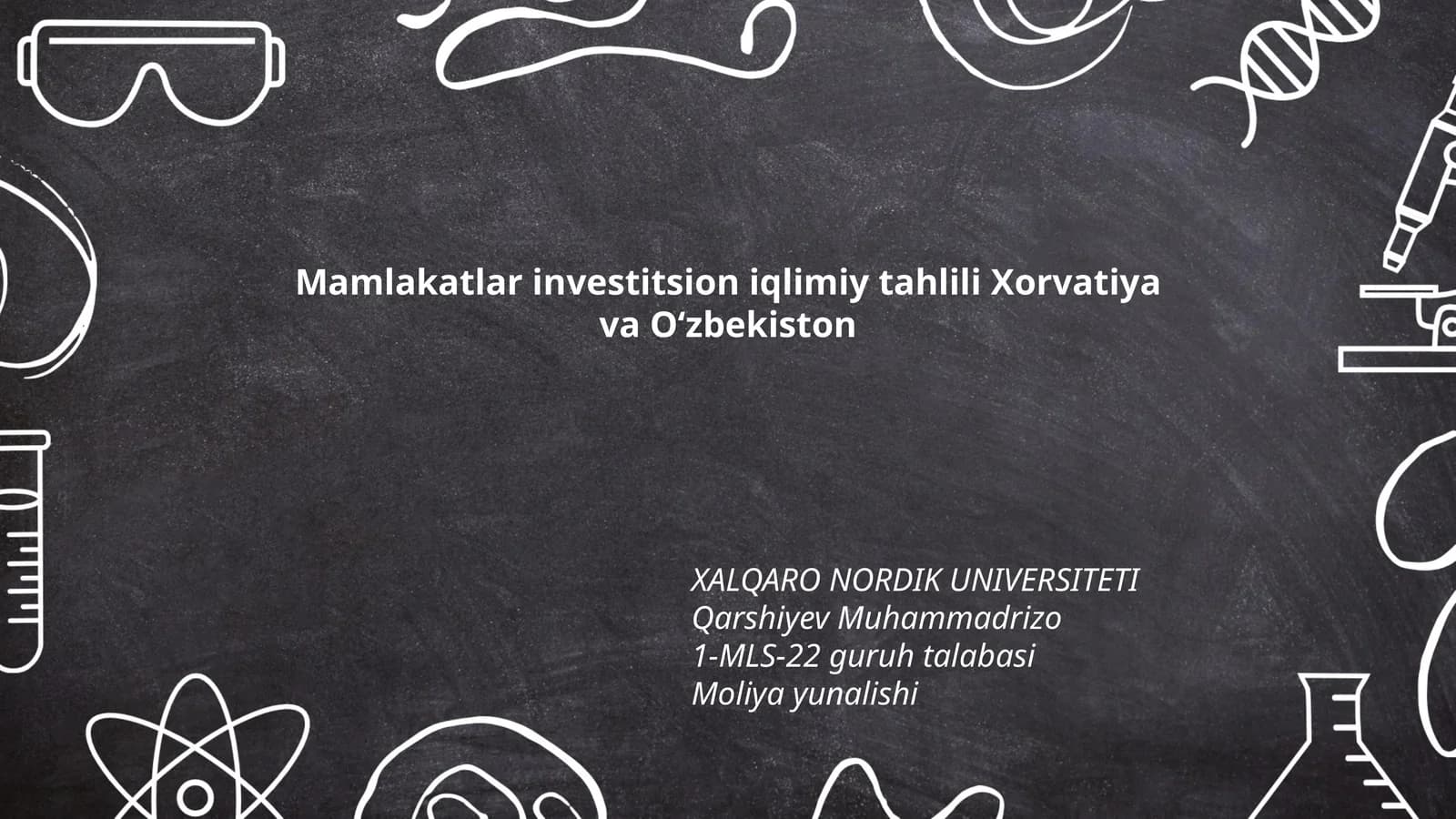 Mamlakatlar investitsion iqlimiy tahlili Xorvatiya va O‘zbekiston