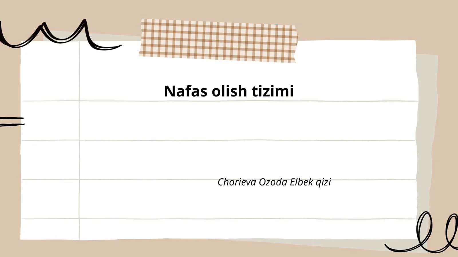 Nafas olish tizimi