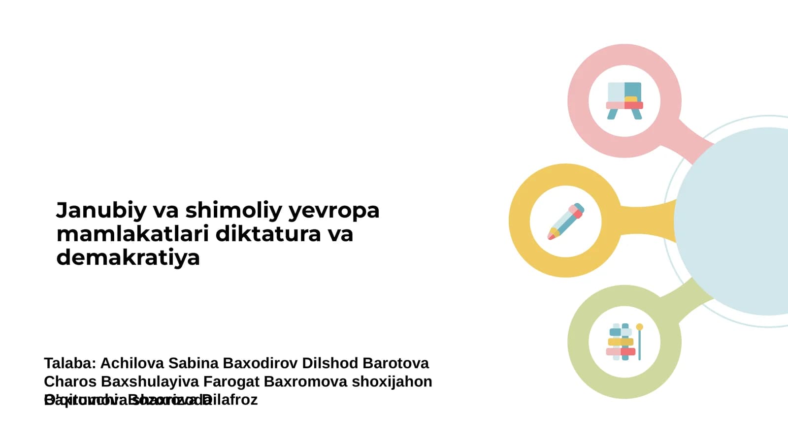 Janubiy va shimoliy Yevropa mamlakatlari diktatura va demakratiya