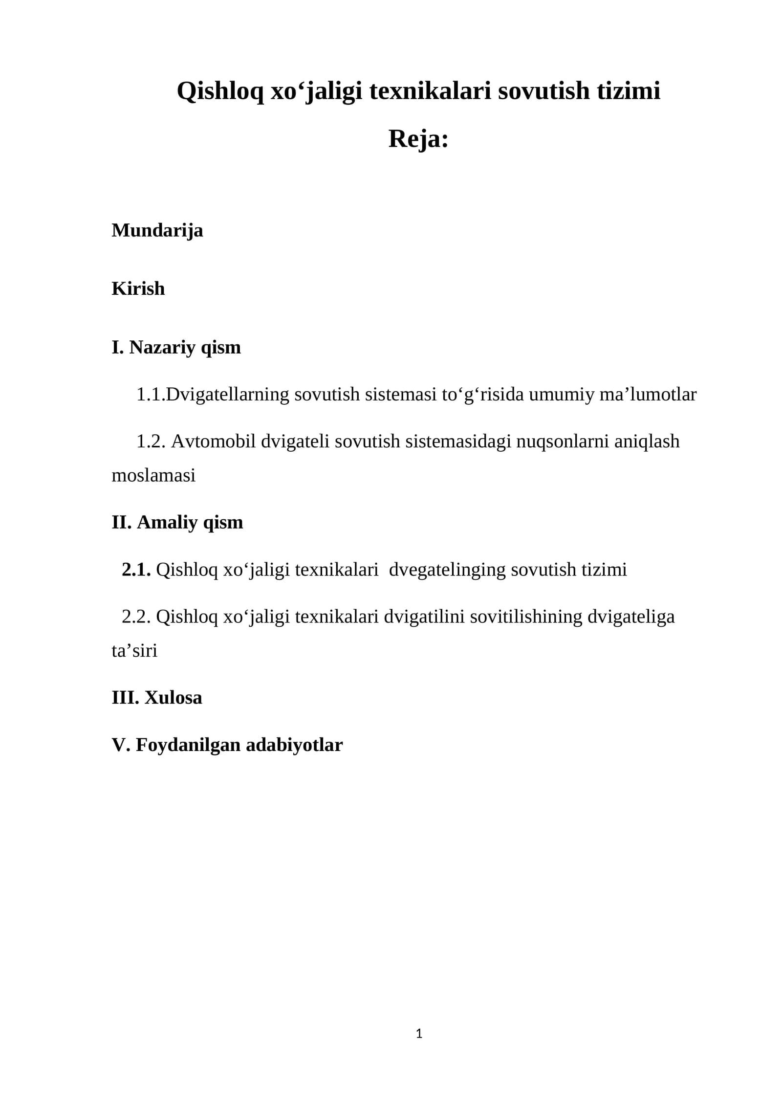 Qishloq xoʻjaligi texnikalari sovutish tizimi