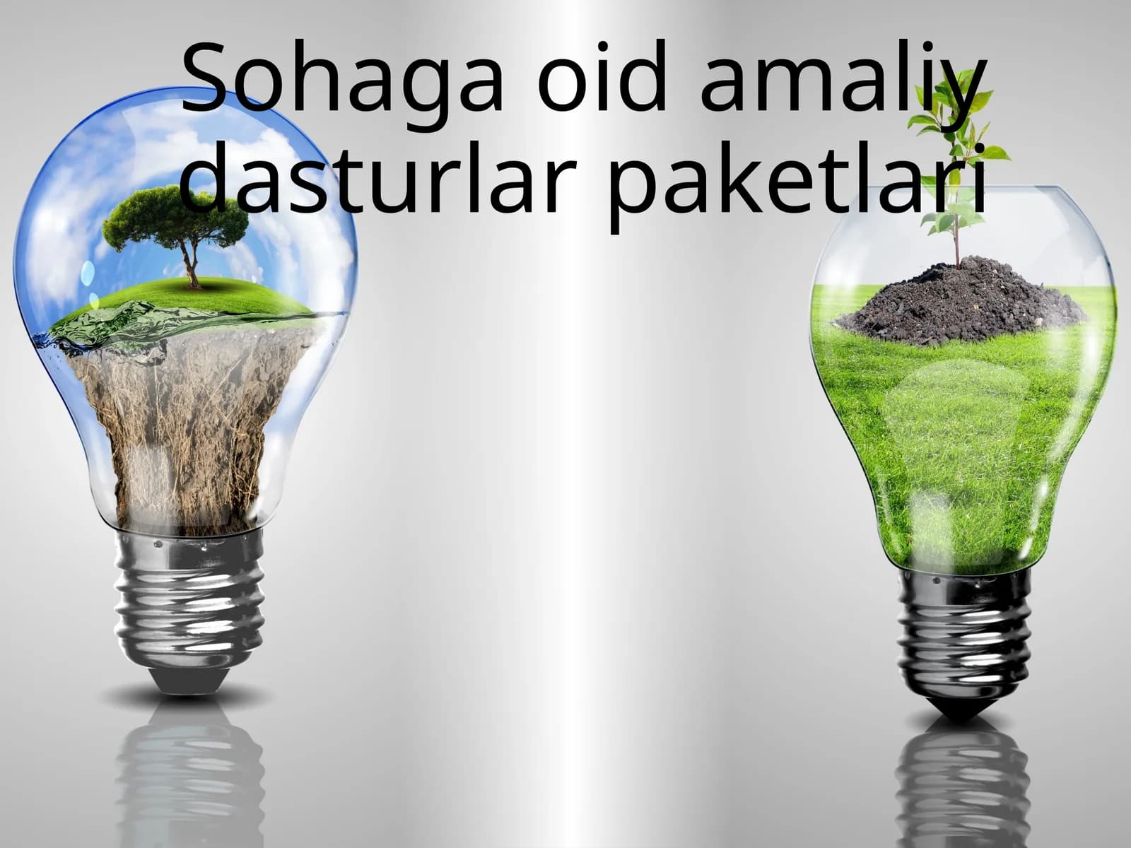 Sohaga oid amaliy dasturlar paketlari
