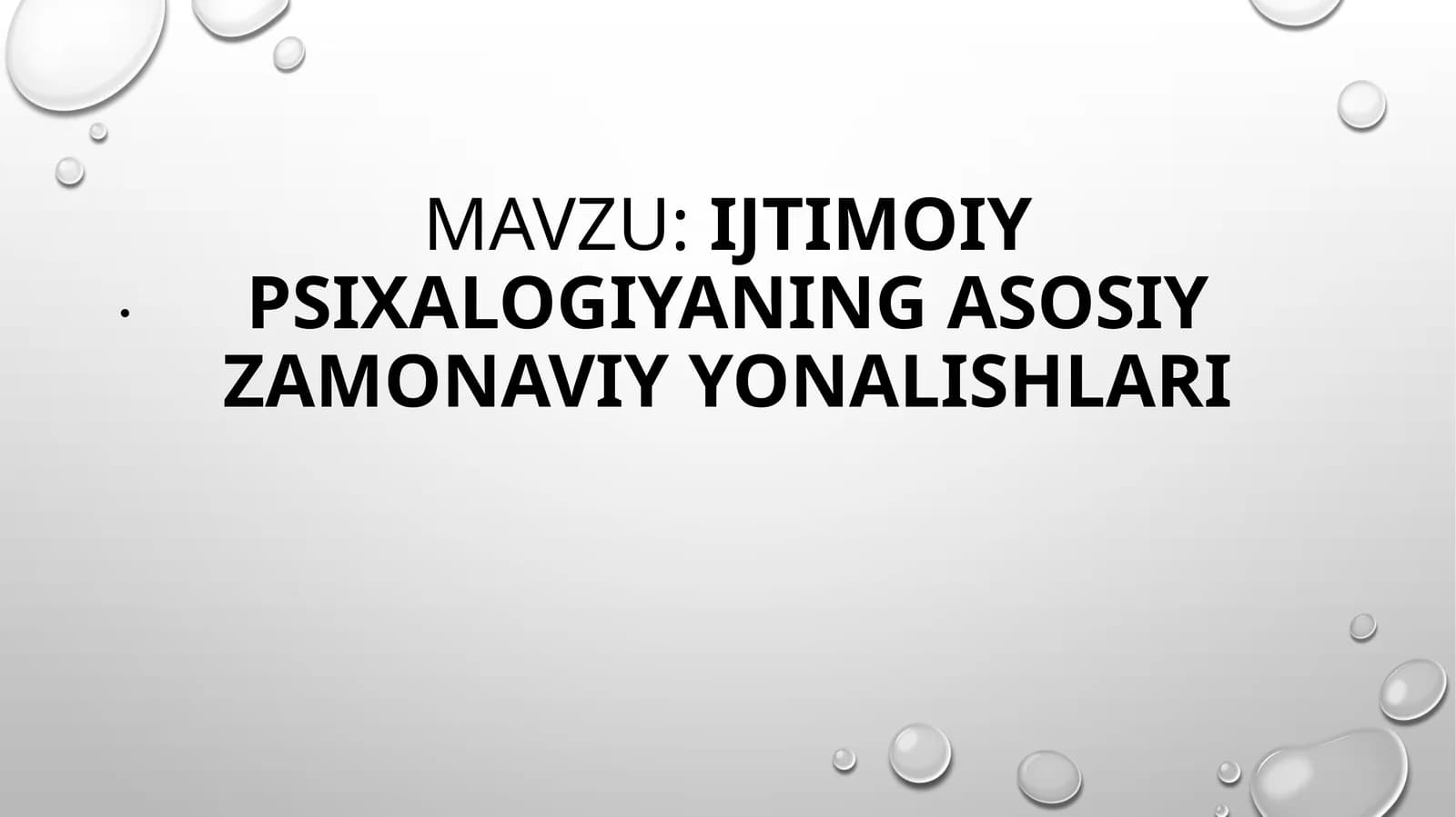 IjtimoiypsixalogiyaNiNgasosiyzamonaviyyonalishlari