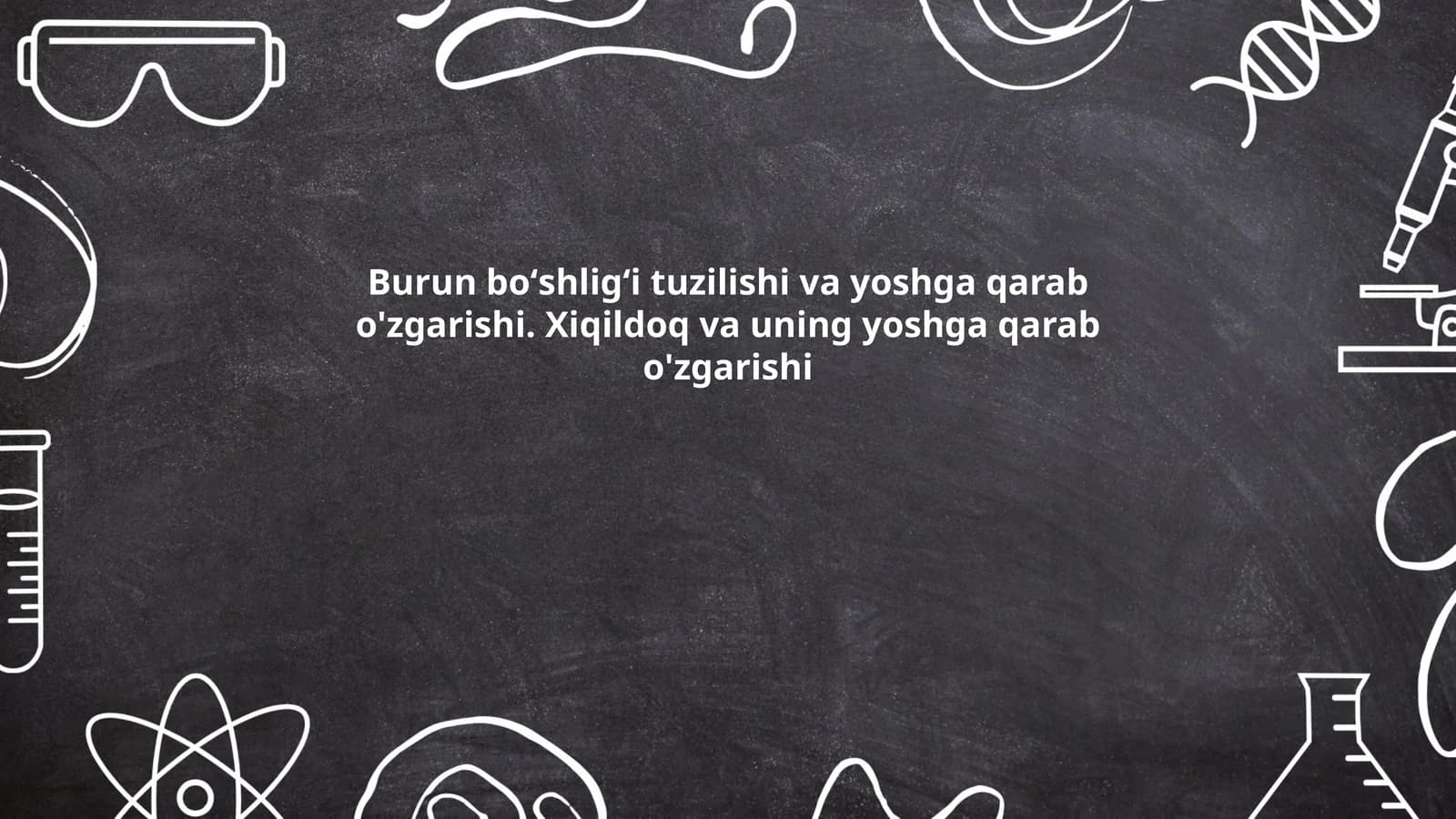 Burun boʻshligʻi tuzilishi va yoshga qarab o'zgarishi