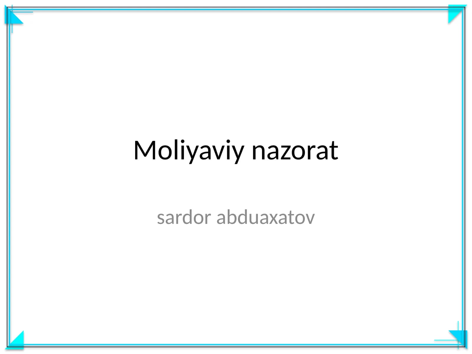 Moliyaviy nazorat