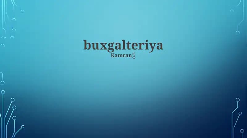 Moliyaviy Hisobotlar