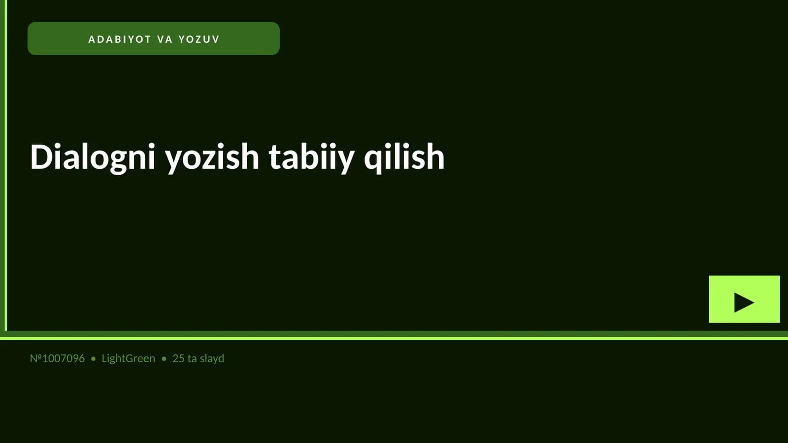 ADABIYOT VA YOZUV