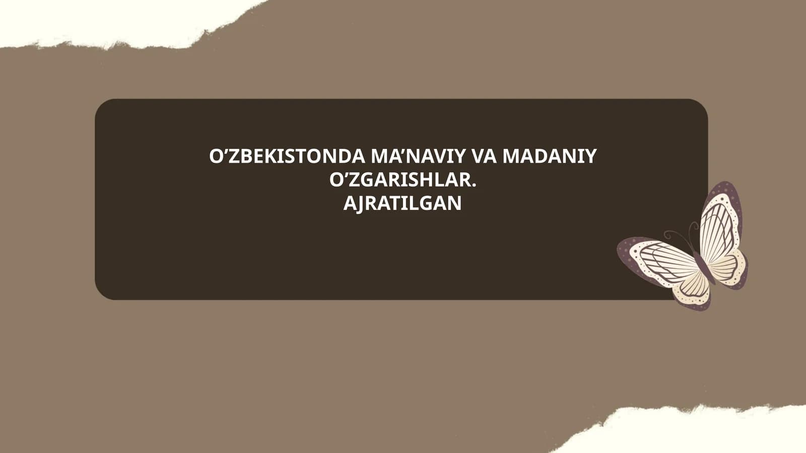 Milliy o'zlikni anglash