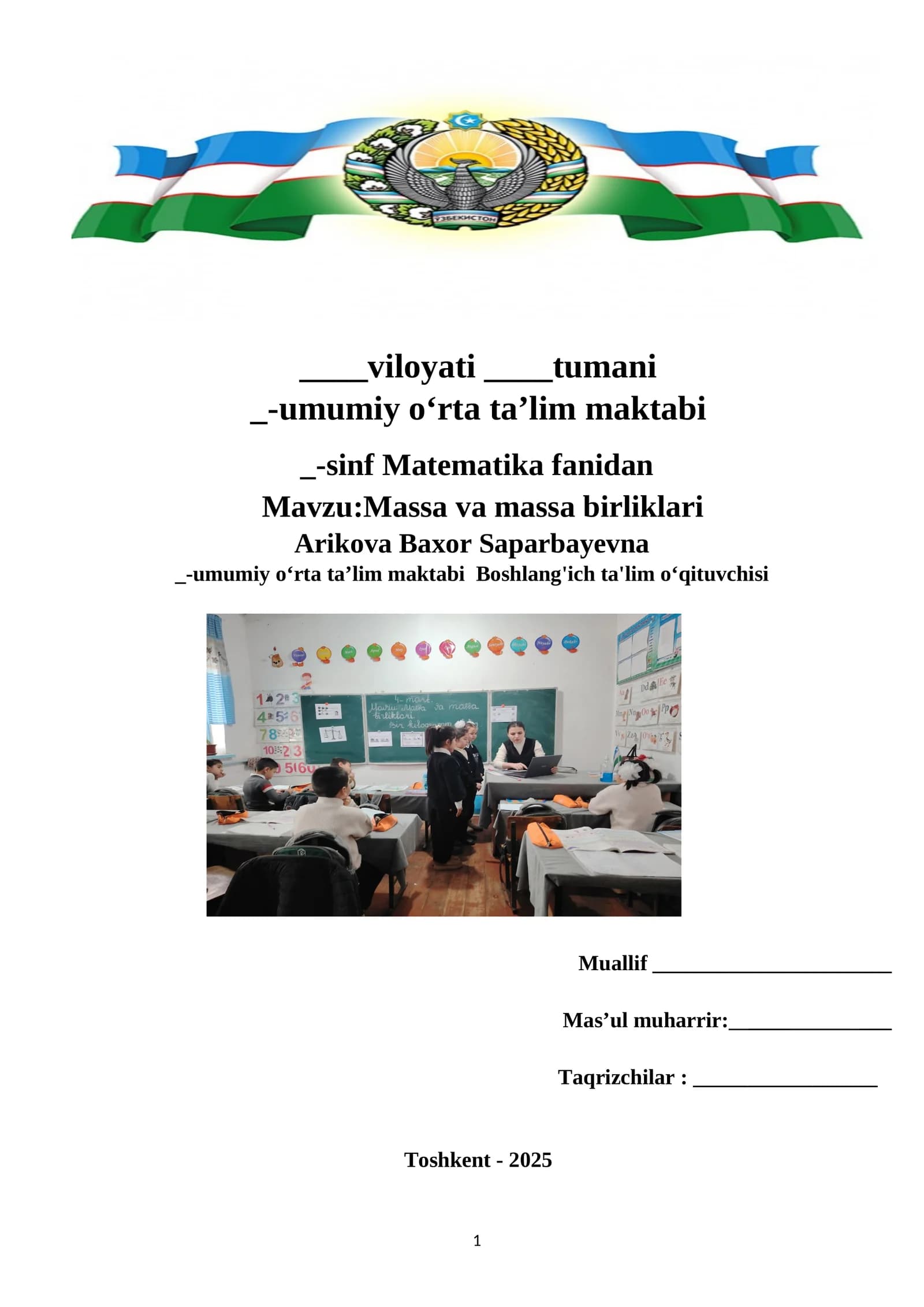 Massa va massa birliklari