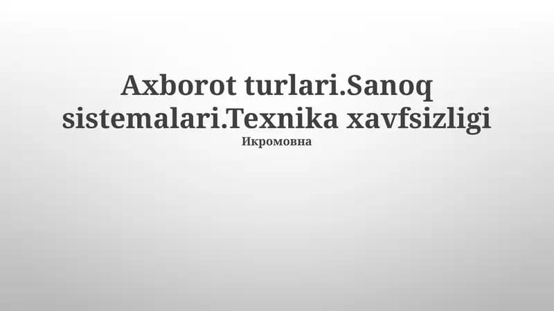 Axborot xavfsizligi tahdidlari