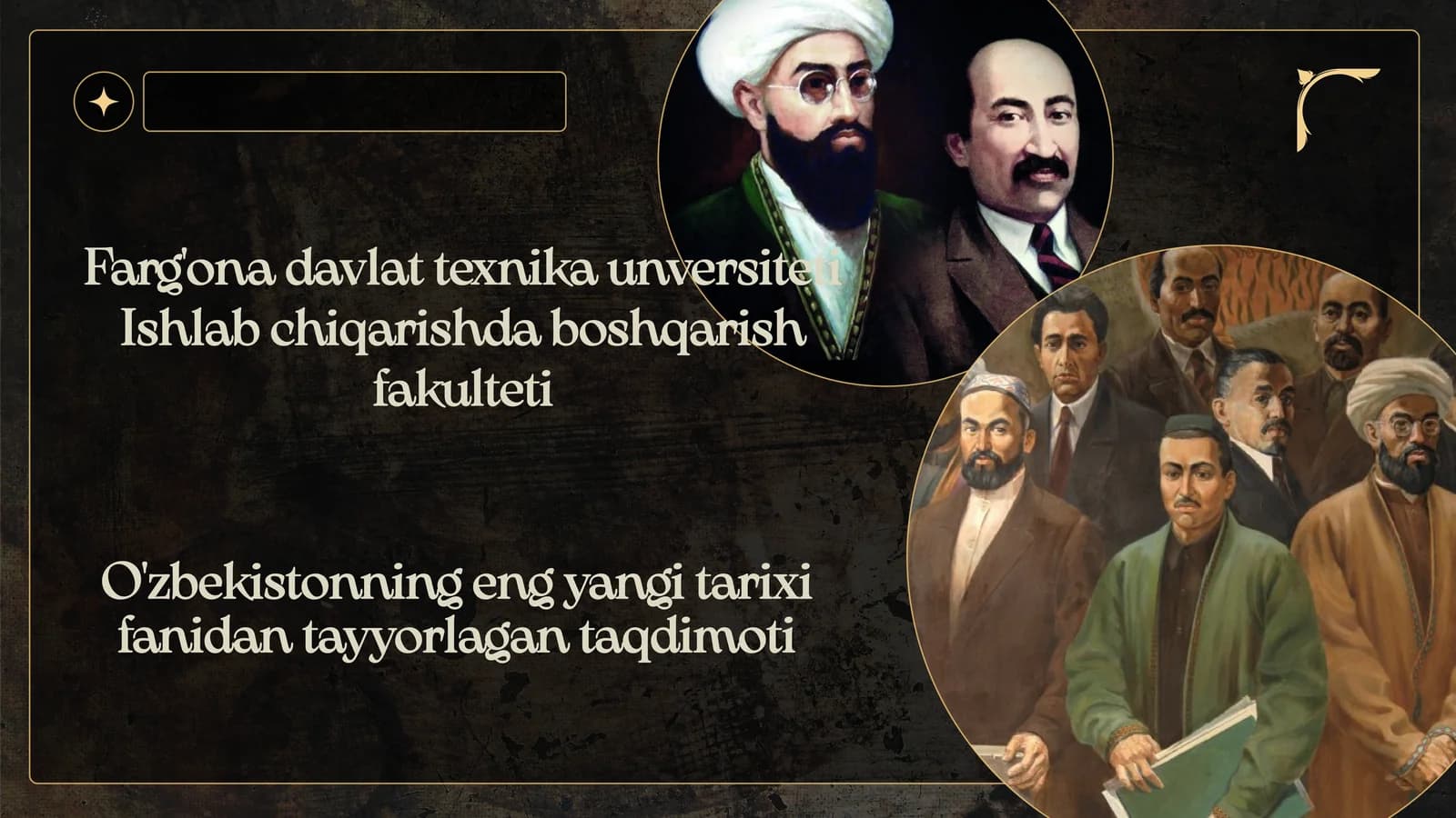 O'zbekistonning eng yangi tarixi fanidan tayyorlangan taqdimoti