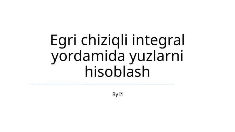 Chiziqli Integrallar: Ta'rif va Xossalari
