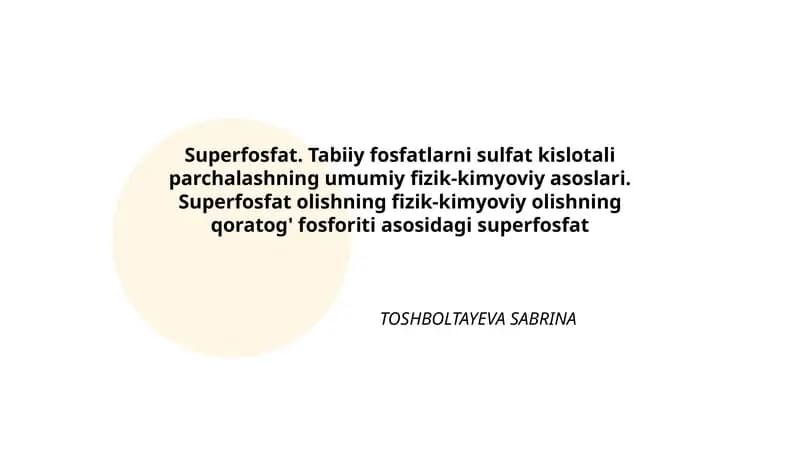 Superfosfat