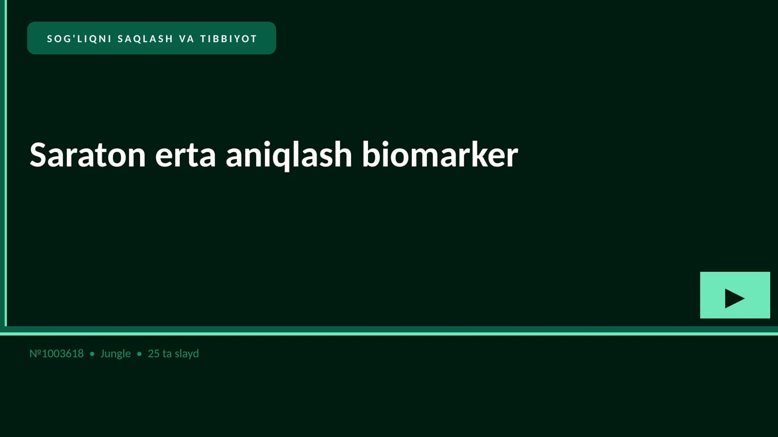 Saraton erta aniqlash biomarker