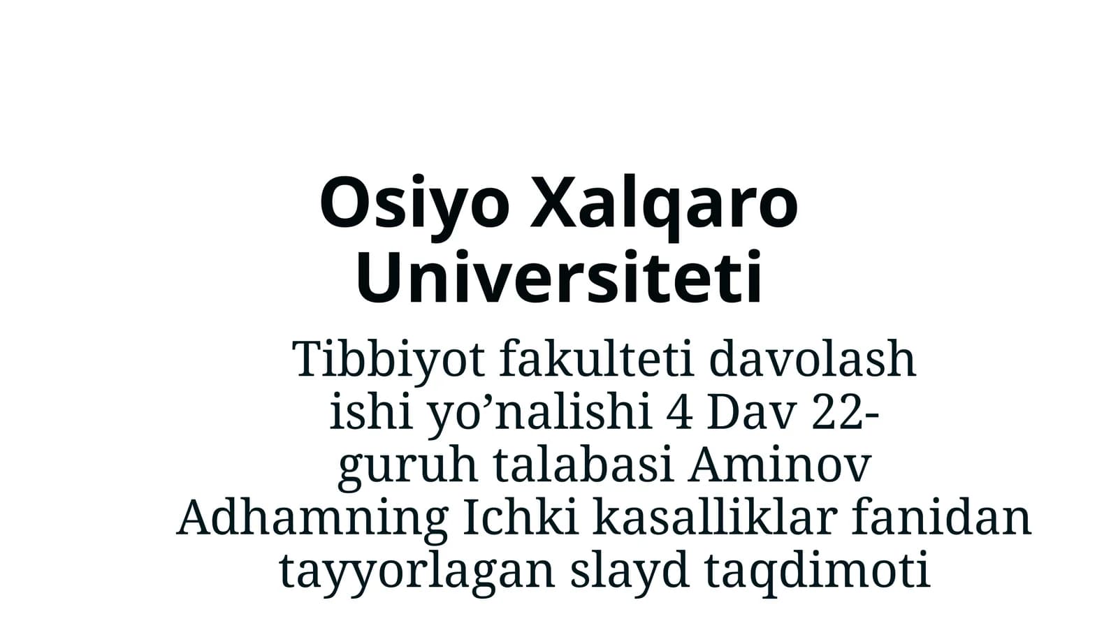 Boʼgʼim kasalliklarini zamonaviy tekshirish usullari. Boʼgʼim sindromini qiyosiy taqqoslash. Birikti