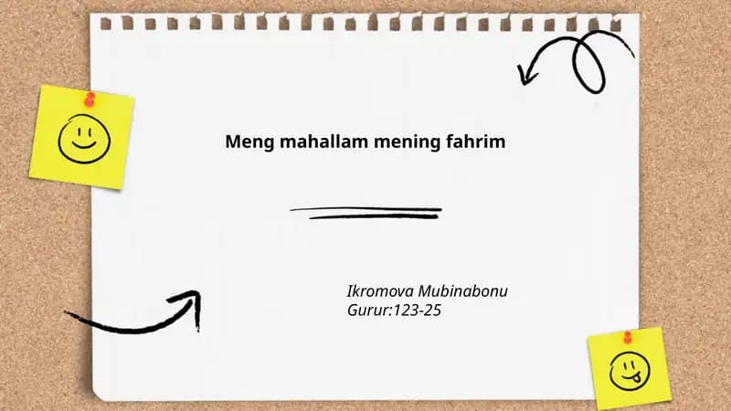 Mahallamning tarixi va qadimiy xotiralari