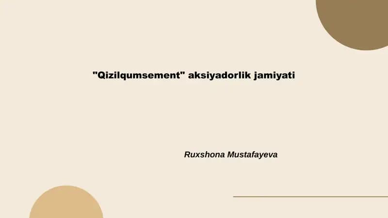 Qizilqumsement aksiyadorlik jamiyati