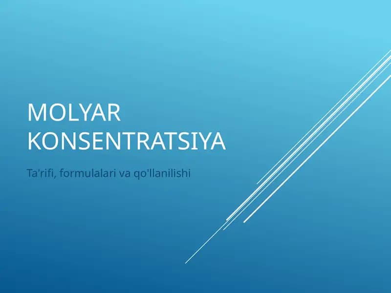 Molyar Konsentratsiya