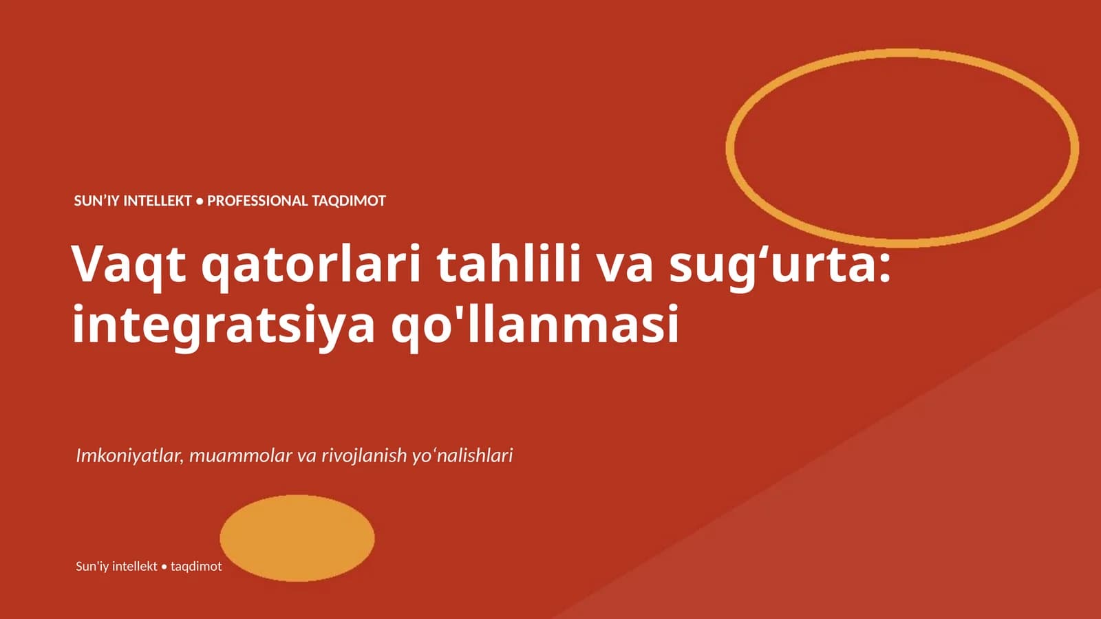 Vaqt qatorlari tahlili va sugʻurta: integratsiya qo'llanmasi
